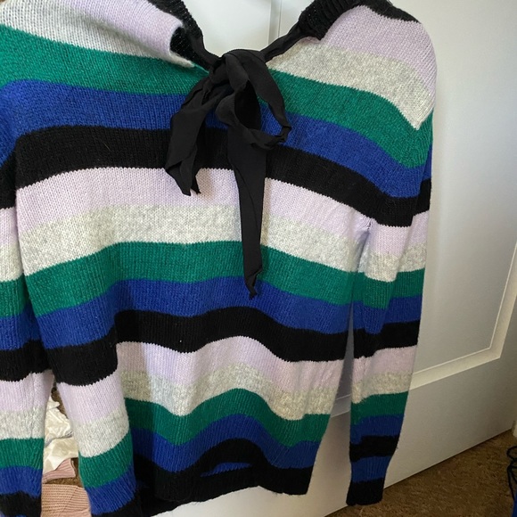 Halogen Stripe Bow Back Sweater - Picture 2 of 4